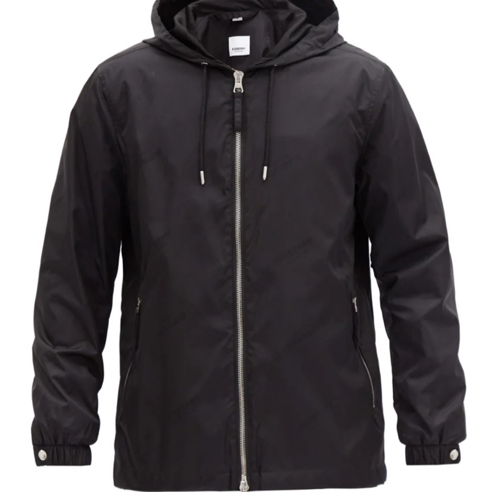 Burberry Stretton logo-jacquard hooded jacket